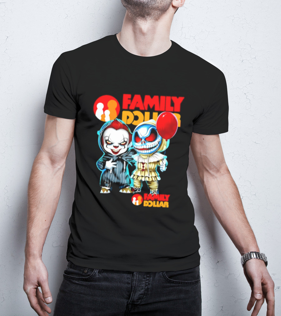 Family Dollar Pennywise Skellington 2026 Halloween Collaboration Red Balloon T-Shirt