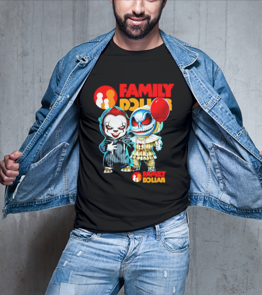 Family Dollar Pennywise Skellington 2026 Halloween Collaboration Red Balloon T-Shirt