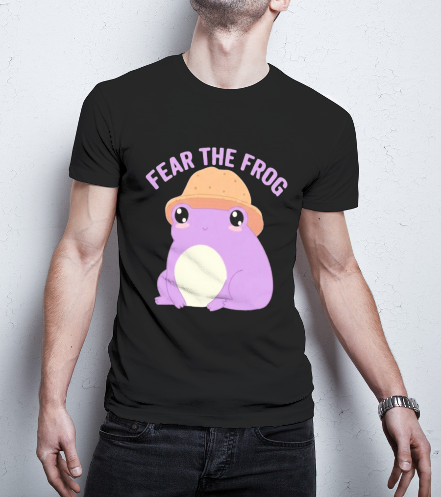 Fear The Frog Cute Purple Cartoon Bucket Hat T-Shirt