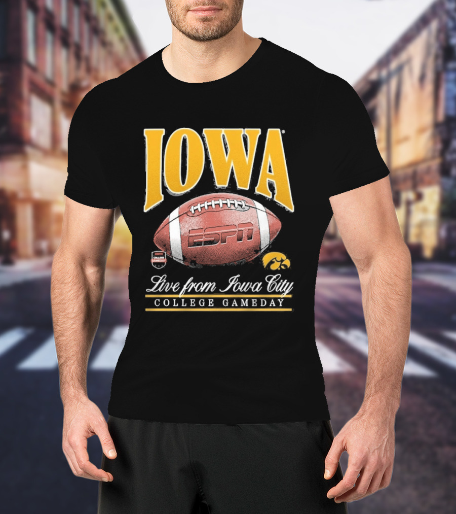 Iowa College Gameday 2026 Live From Iowa City ESPN Hawkeyes Football T-Shirt