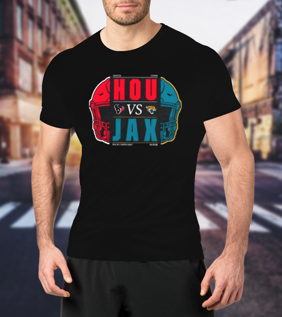 Houston Texans Vs Jacksonville Jaguars 2026 London International City Games Match Up T-Shirt