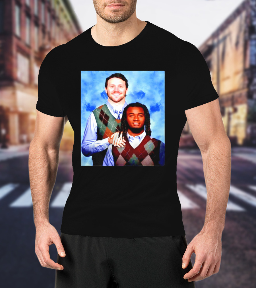 Josh Allen James Cook Buffalo Bills Step Brothers Meme Football Comedy T-Shirt