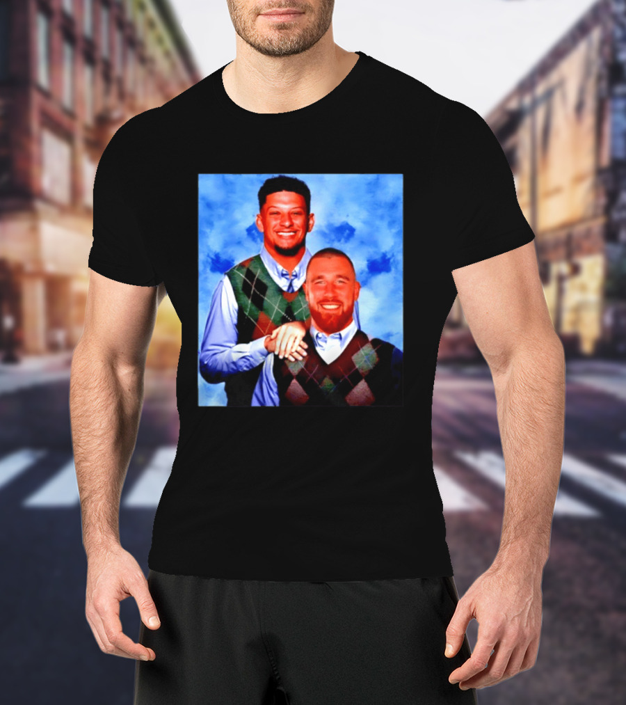 Patrick Mahomes Travis Kelce Step Brothers Meme Football T-Shirt