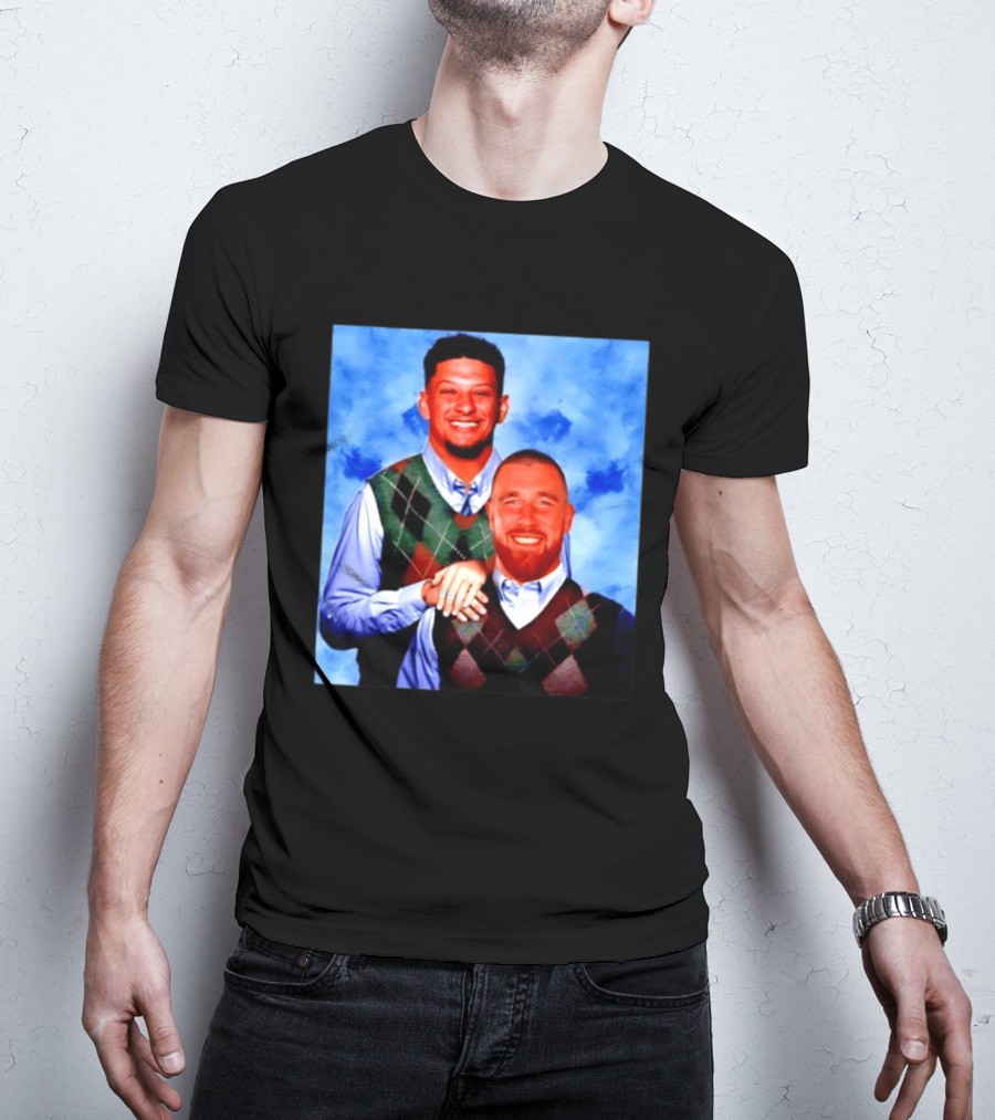 Patrick Mahomes Travis Kelce Step Brothers Meme Football T-Shirt