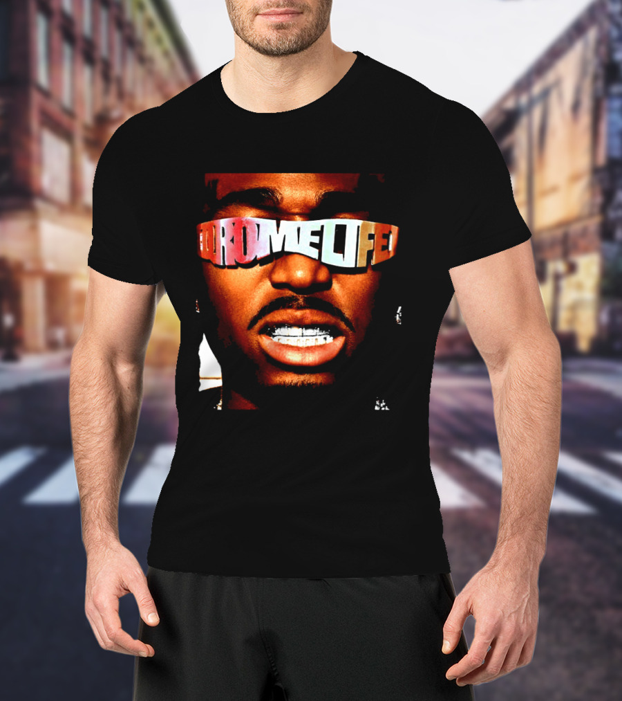 Qromelife Album Cover Featuring Quavo Face T-Shirt