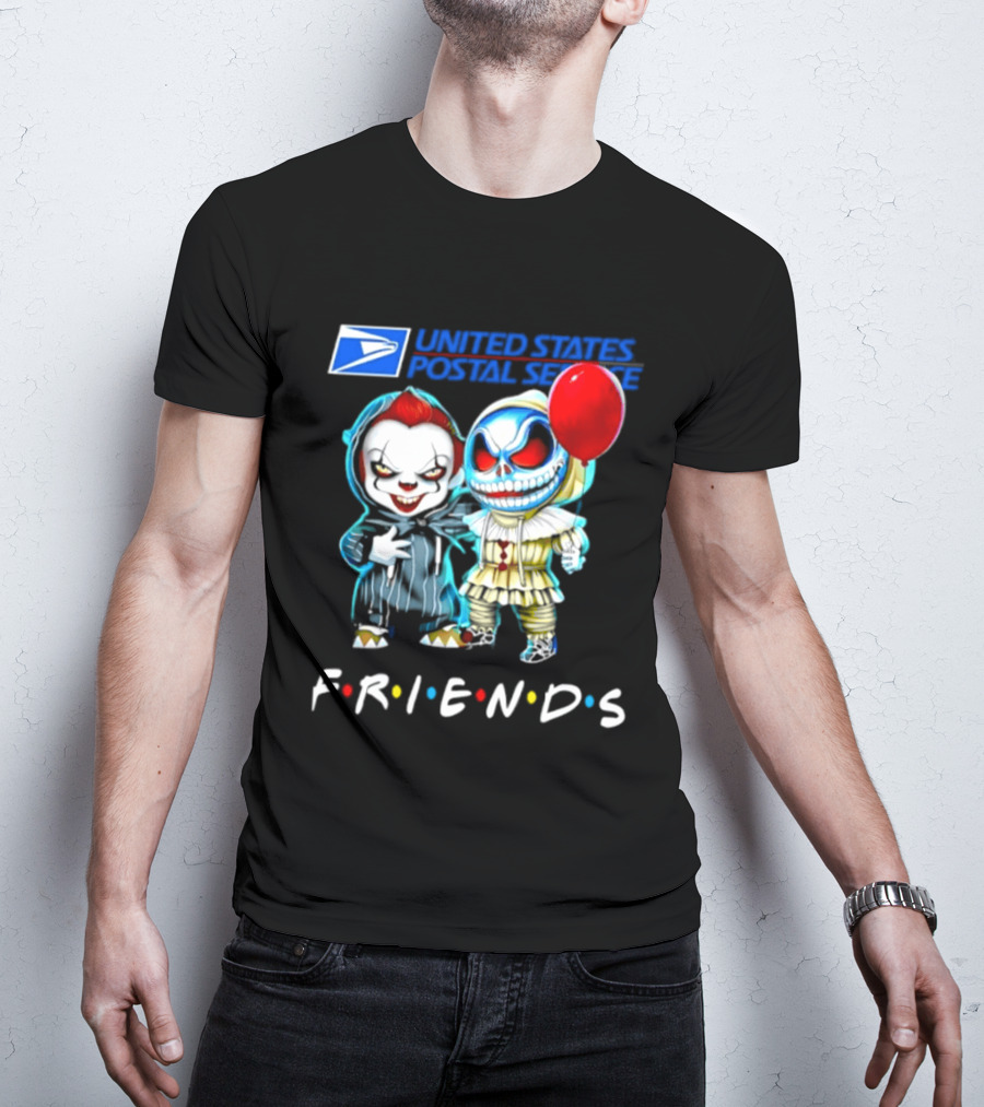 United States Postal Service Pennywise Skellington Friends 2026 Halloween T-Shirt