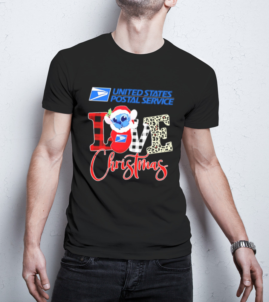 United States Postal Service Stitch Love Christmas 2026 Collaboration T-Shirt