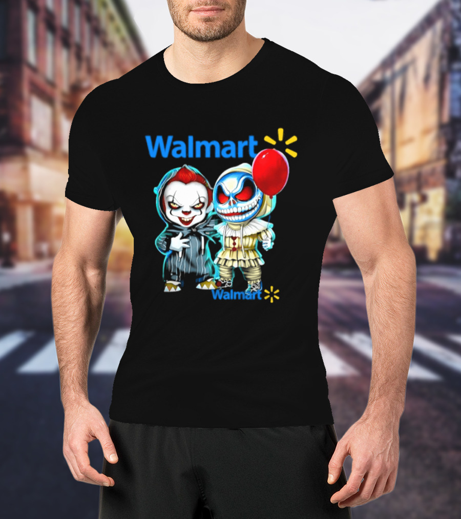 Walmart Pennywise Skellington 2026 Halloween Balloon Collaboration T-Shirt