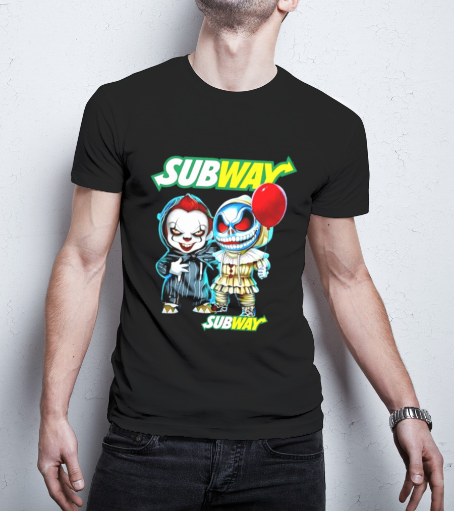 Subway Halloween 2026 Pennywise Skellington Red Balloon T-Shirt