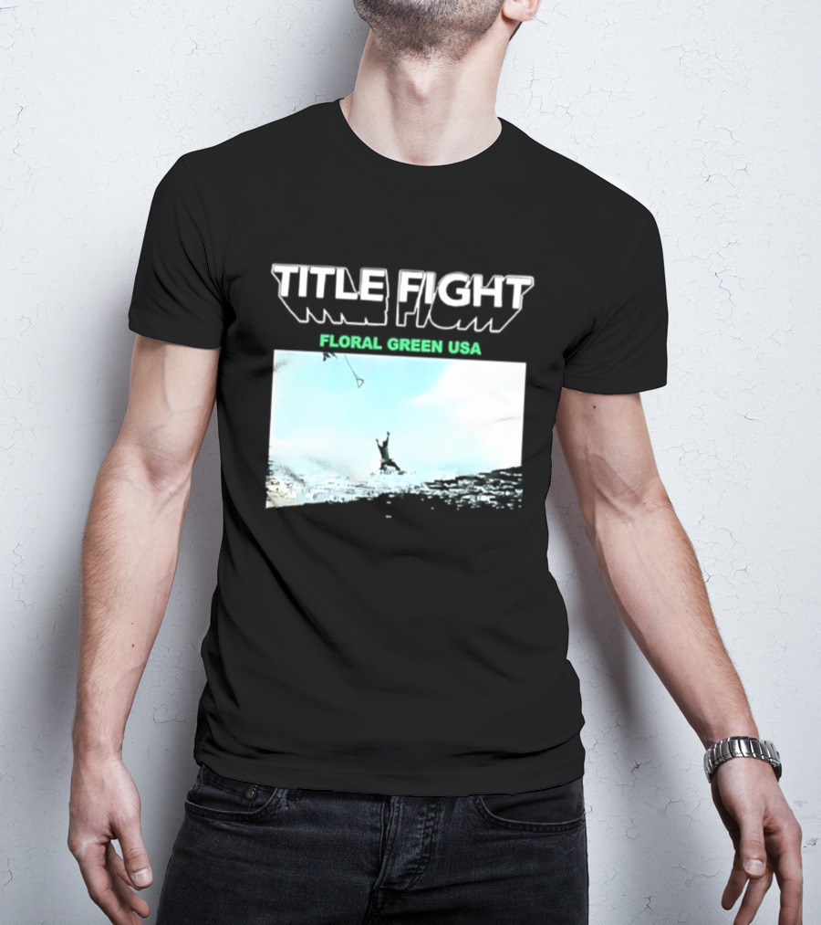 Title Fight Floral Green USA Hardcore Punk T-Shirt
