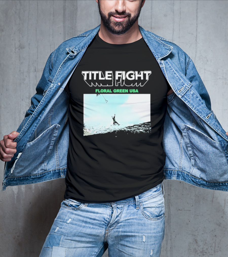Title Fight Floral Green USA Hardcore Punk T-Shirt