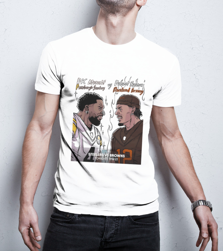 DK Metcalf Pittsburgh Steelers Vs Denzel Boston Cleveland Browns Steelers Vs Browns T-Shirt