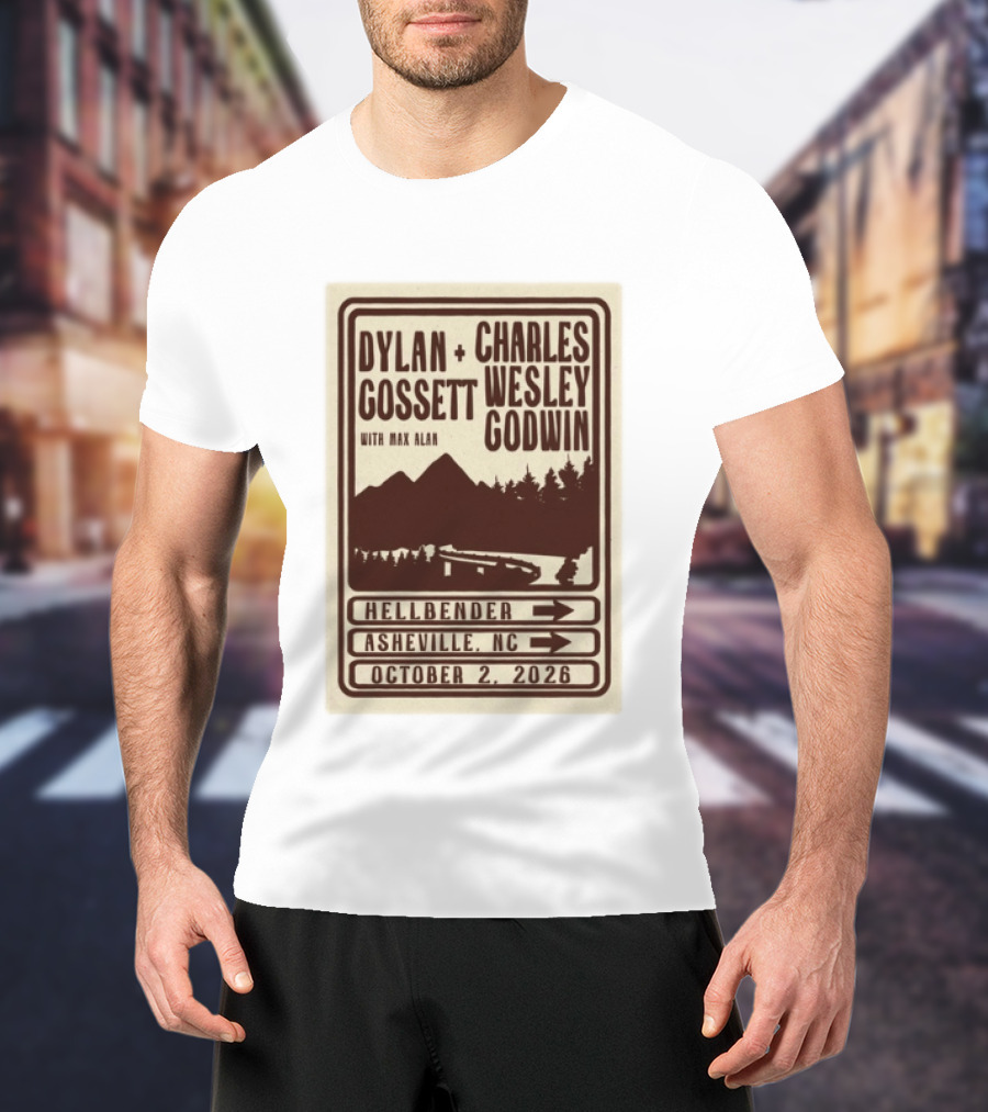 Dylan Gossett Charles Wesley Godwin Concert Hellbender Asheville NC October 2 2026 T-Shirt
