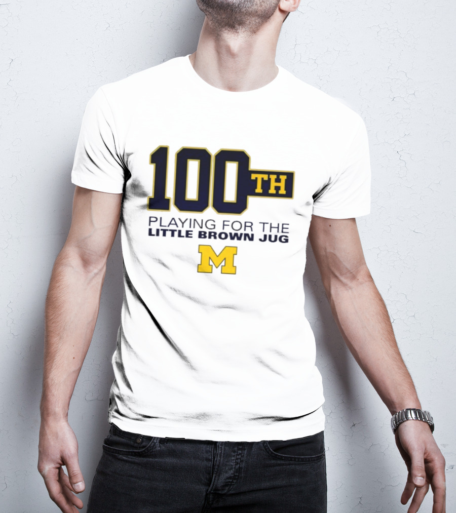 Michigan Wolverines 100th Playing For The Little Brown Jug M T-Shirt