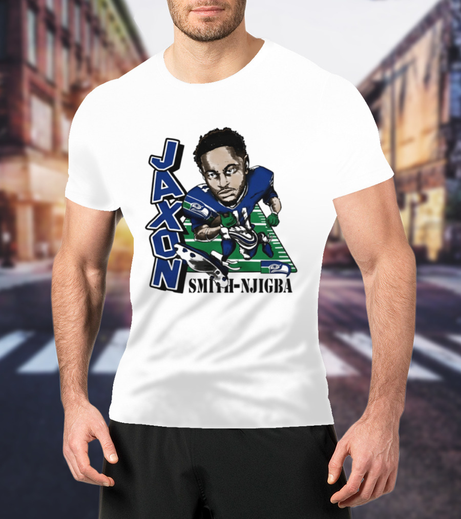 Seattle Seahawks Jaxon Smith Njigba Football Caricature T-Shirt