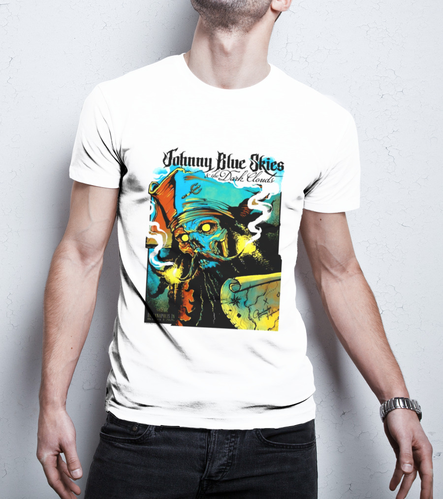 Johnny Blue Skies And The Dark Clouds Pirate Map Gainbridge Fieldhouse Indianapolis 2026 Event T-Shirt
