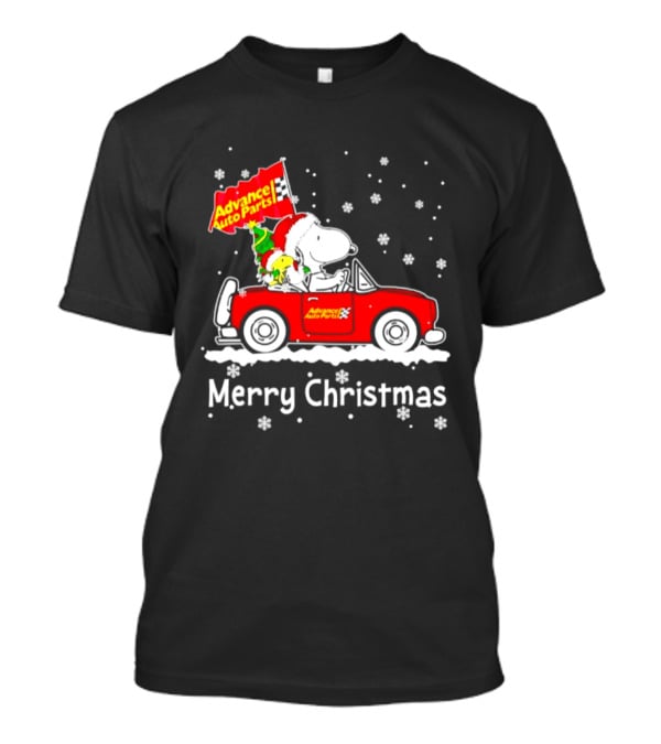 Advance Auto Parts Snoopy Woodstock Merry Christmas 2026 T-Shirt