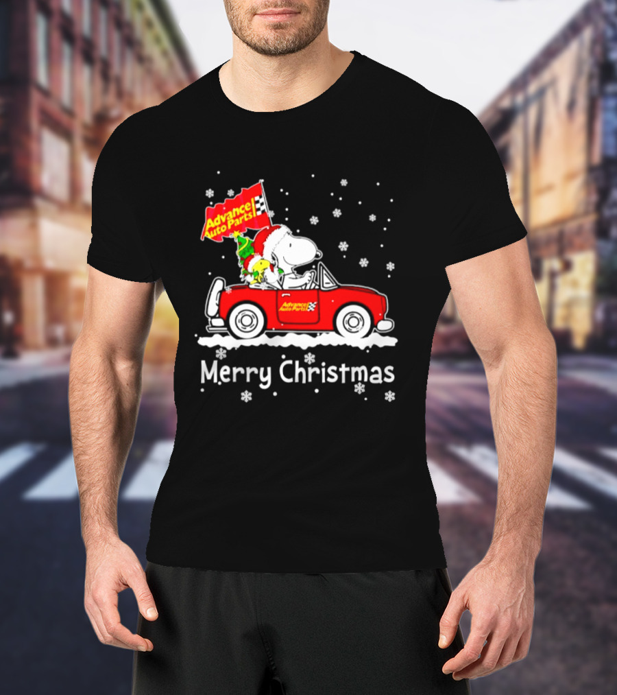 Advance Auto Parts Snoopy Woodstock Merry Christmas 2026 T-Shirt
