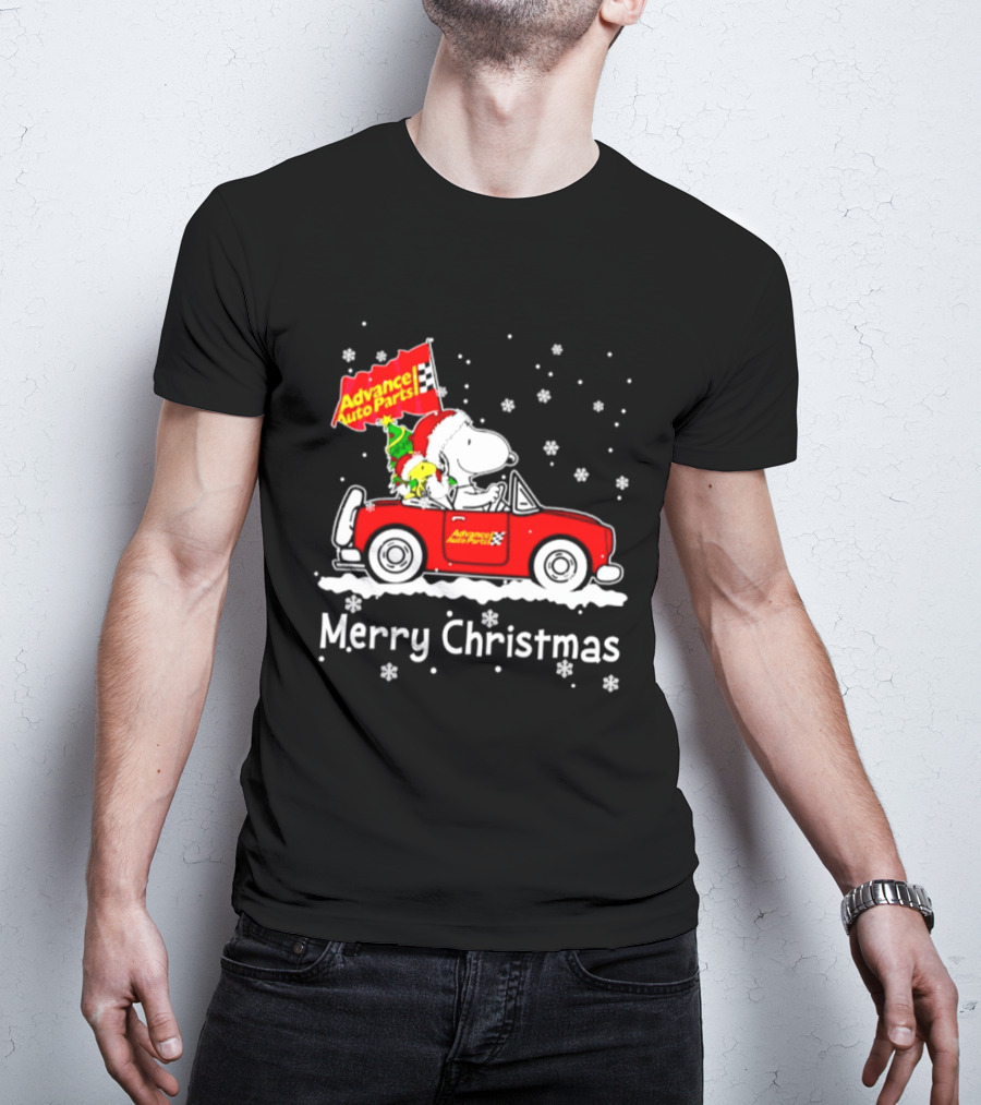 Advance Auto Parts Snoopy Woodstock Merry Christmas 2026 T-Shirt