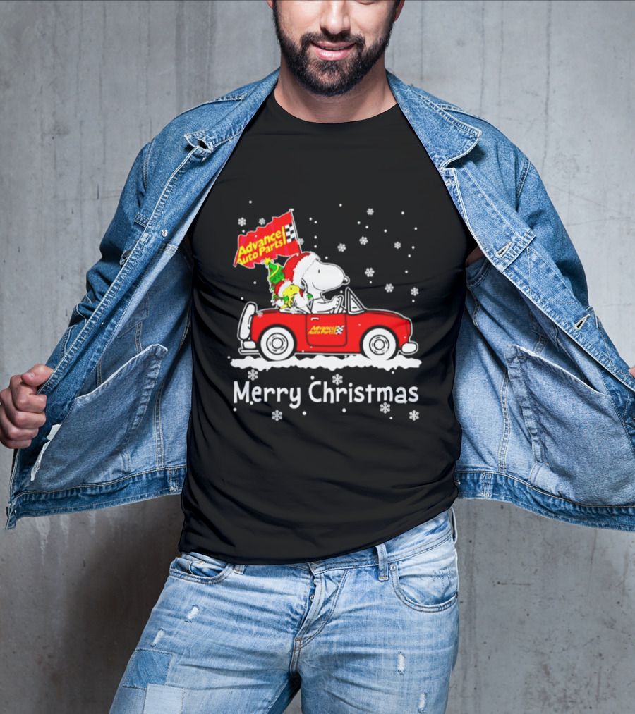 Advance Auto Parts Snoopy Woodstock Merry Christmas 2026 T-Shirt