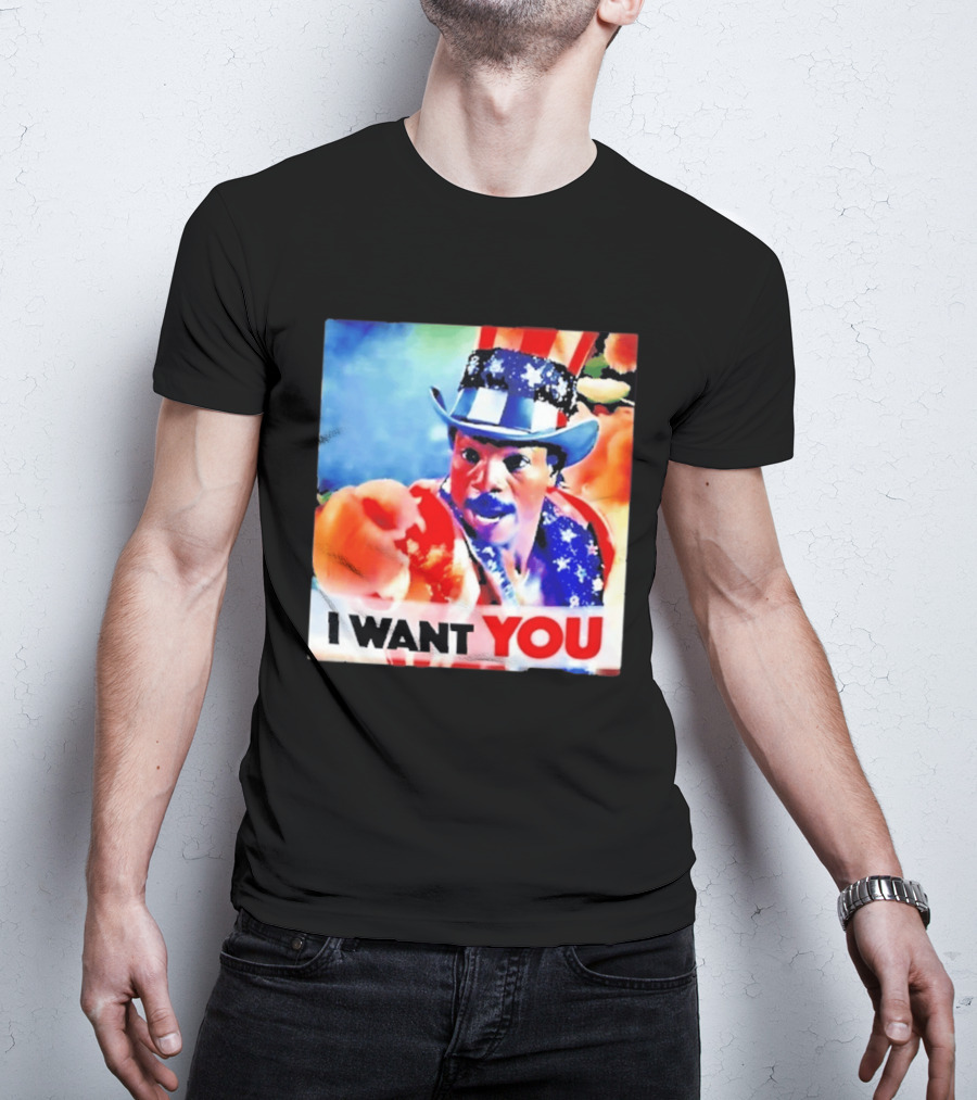 Apollo Creed I Want You Uncle Sam Rocky Meme T-Shirt