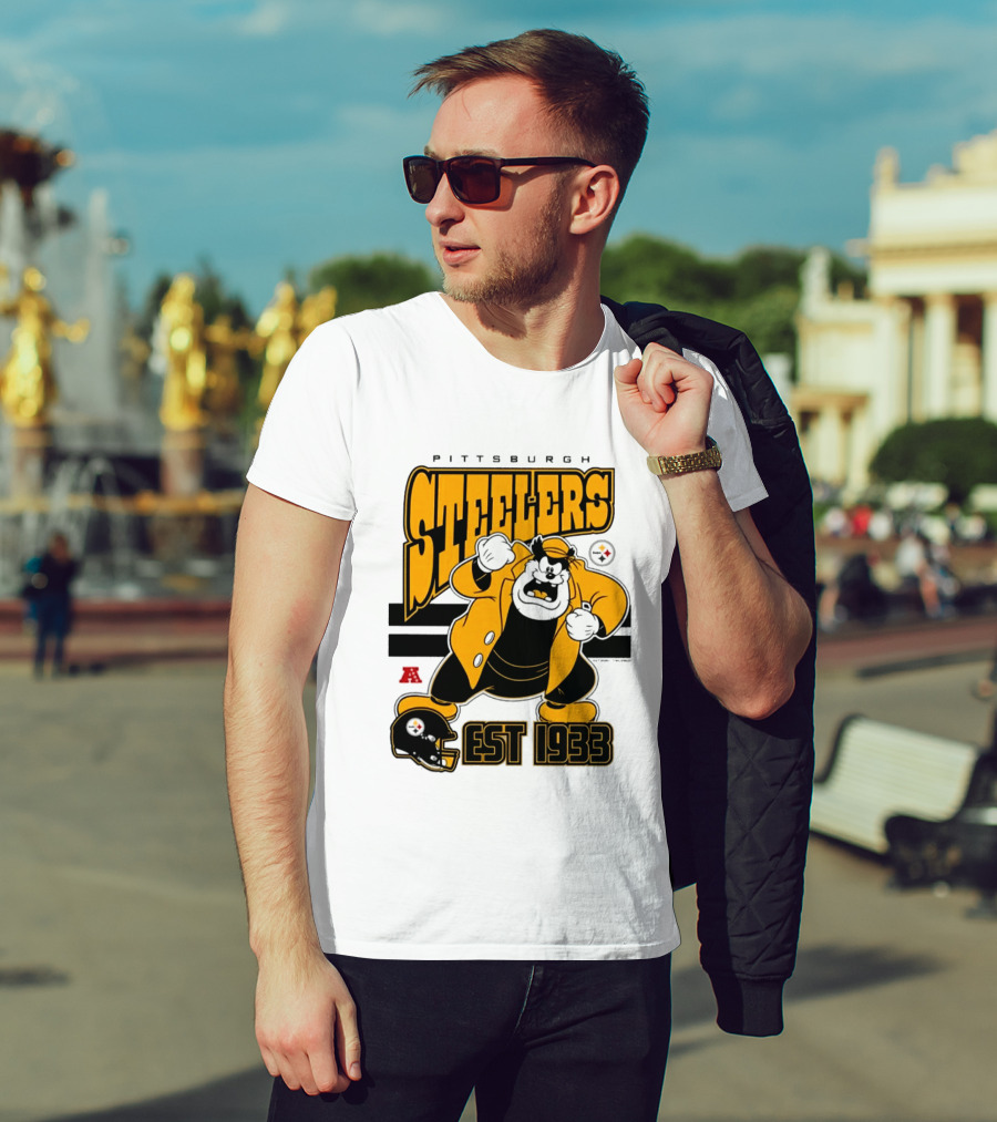 Pittsburgh Steelers Disney Pete EST 1933 NFL Collaboration T-Shirt