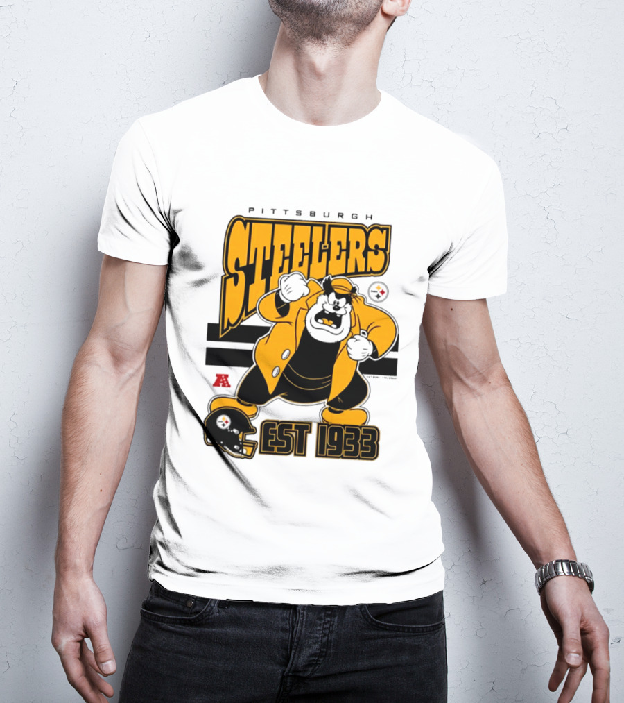 Pittsburgh Steelers Disney Pete EST 1933 NFL Collaboration T-Shirt
