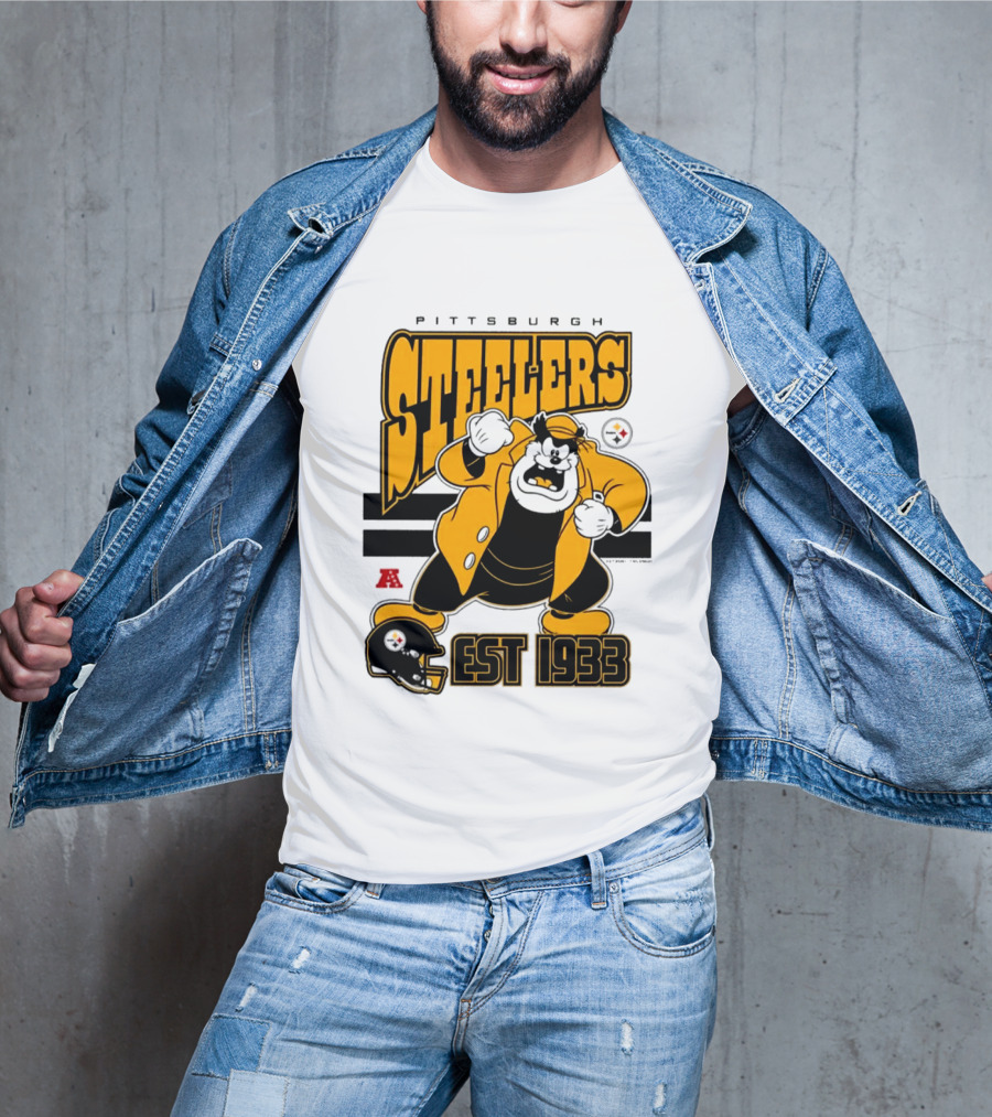 Pittsburgh Steelers Disney Pete EST 1933 NFL Collaboration T-Shirt