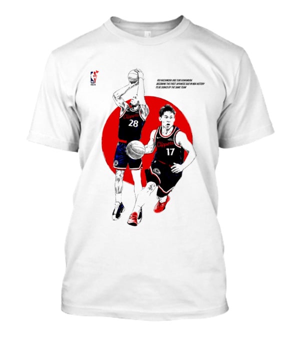 Rui Hachimura Yuki Kawamura Japanese Duo Clippers NBA Basketball 28 17 T-Shirt