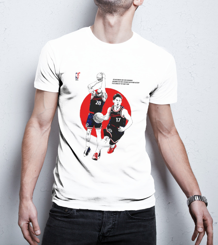 Rui Hachimura Yuki Kawamura Japanese Duo Clippers NBA Basketball 28 17 T-Shirt