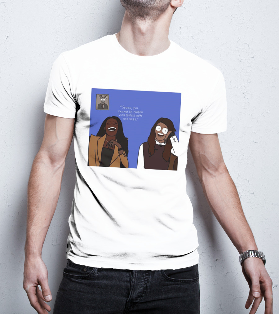 Spoon You Cannot Be Playing Meme Cartoon Laughter Scene T-Shirt