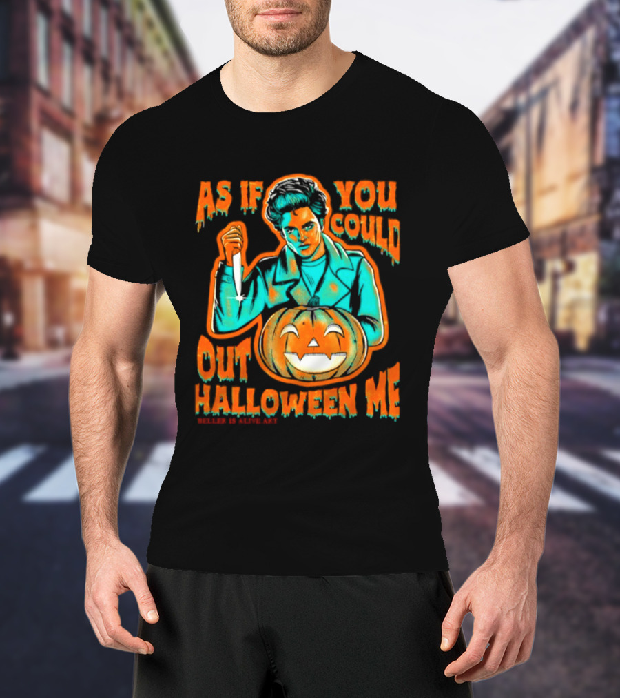 Robert Pattinson As If You Could Out Halloween Me Knife Pumpkin T-Shirt