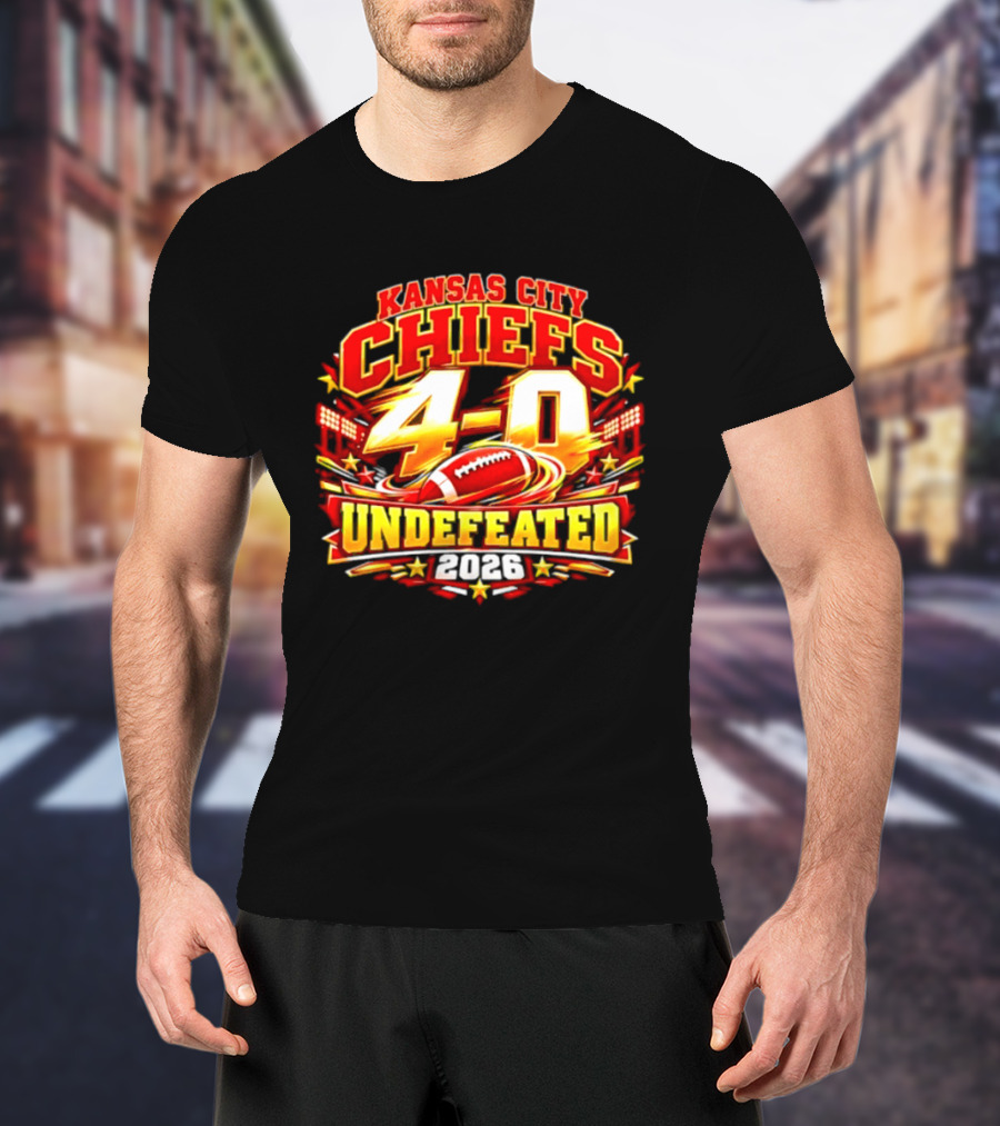 Kansas City Chiefs 4 0 Undefeated 2026 Football T-Shirt