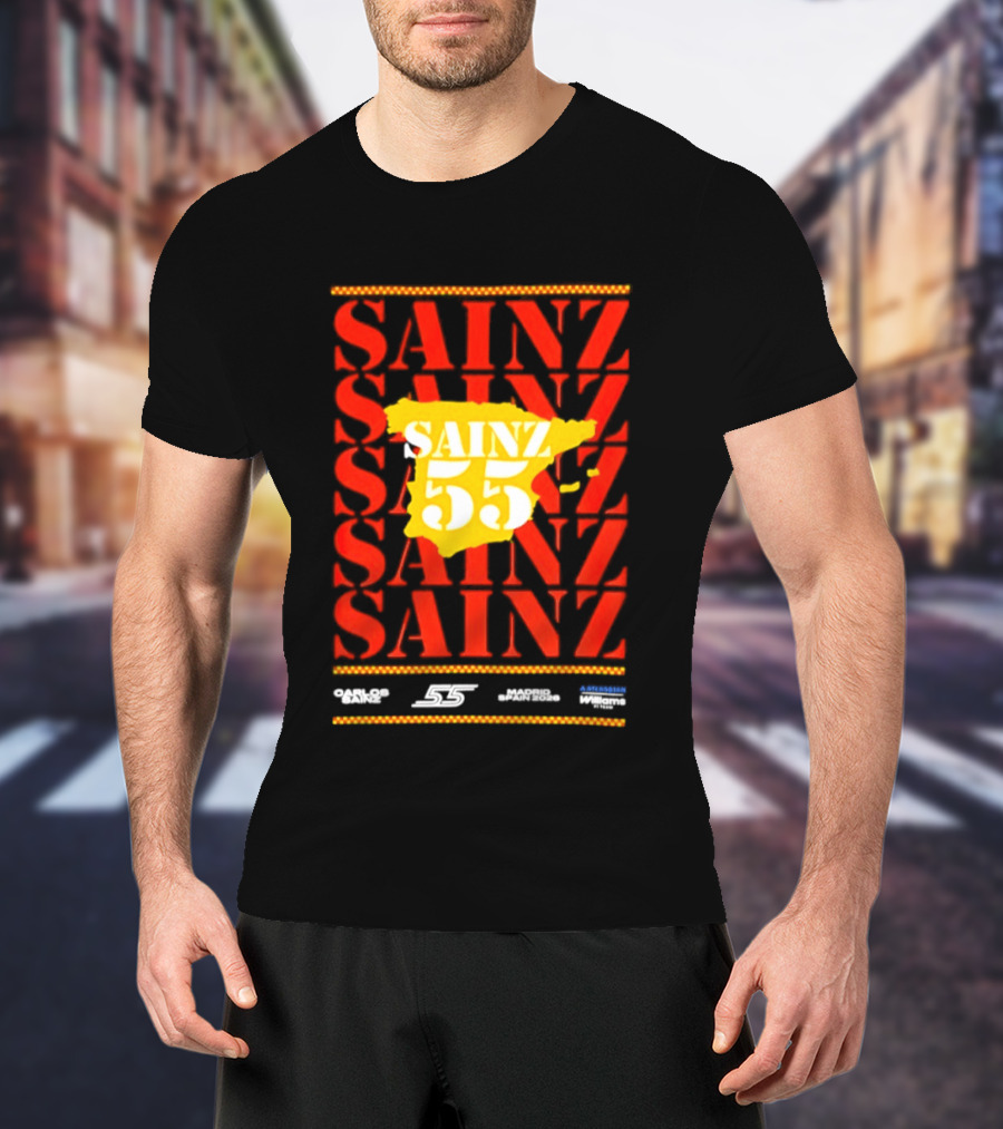 Sainz 55 Atlassian Williams Madrid Race Team Carlos T-Shirt