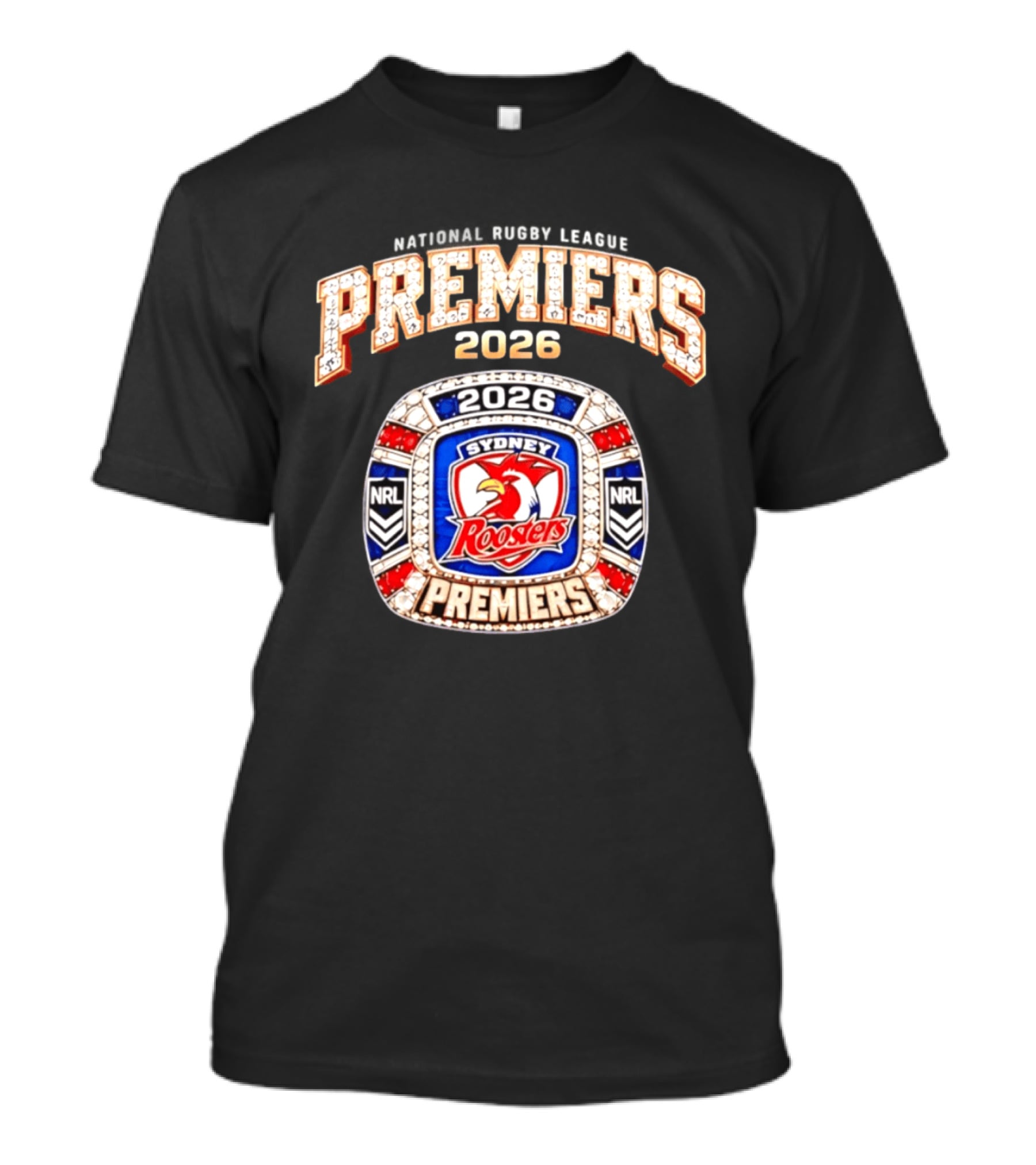National Rugby League Premiers 2026 Sydney Roosters Ring T-Shirt