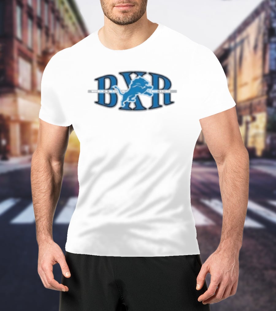 Detroit Lions BXR Born X Raised Block Letter T-Shirt