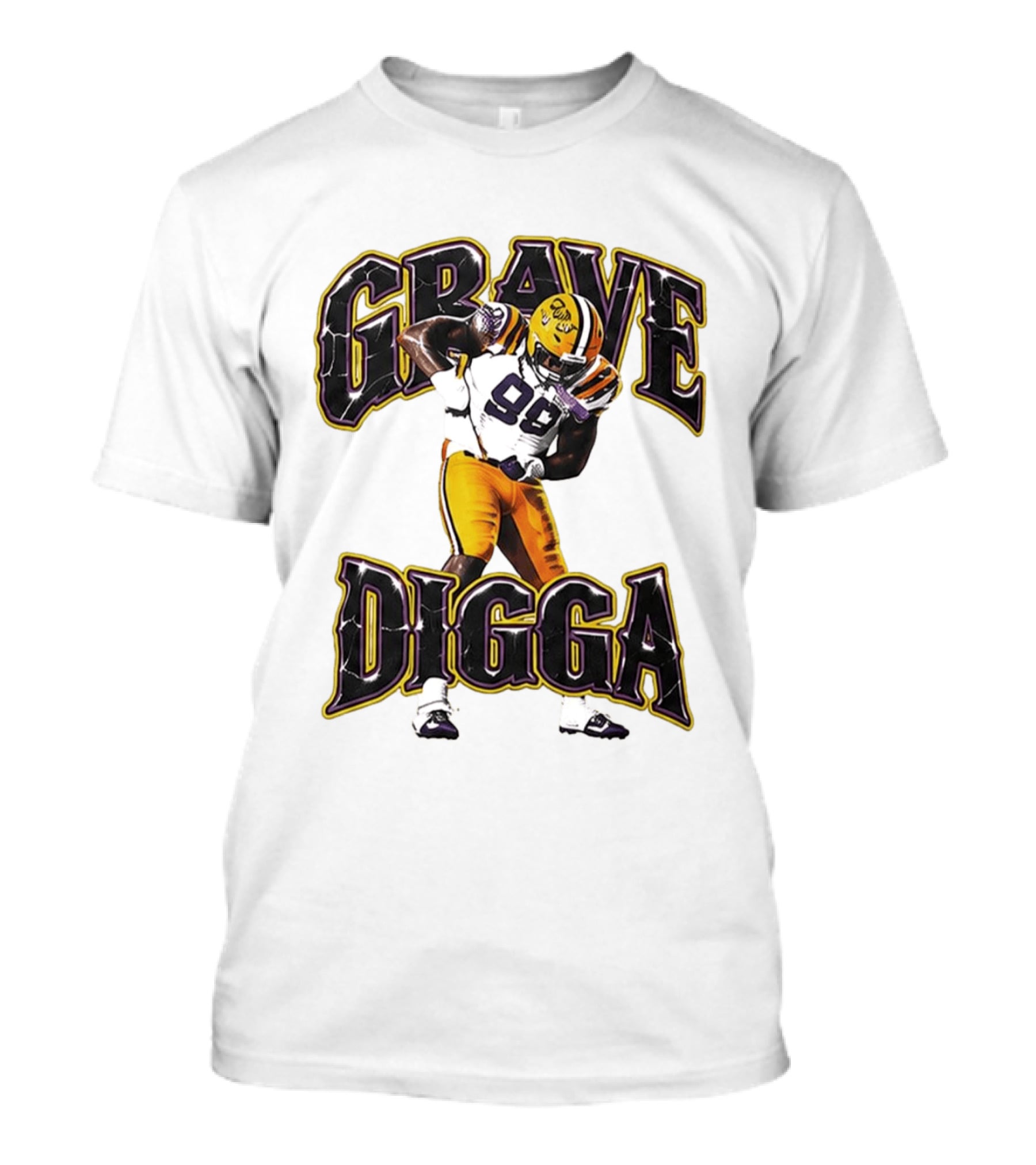 Grave Digga Deuce 90 Gotta Go To Work Football Player T-Shirt