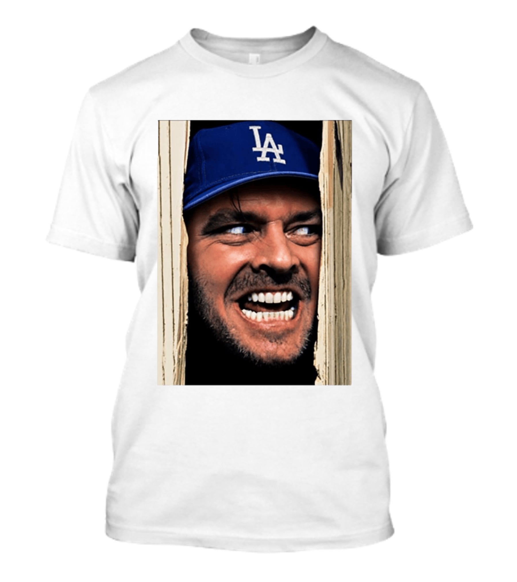 Jack Torrance LA Dodgers Hat Here's Johnny The Shining Baseball T-Shirt