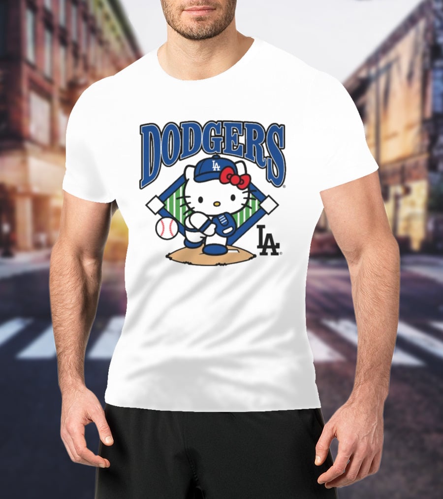Dodgers Hello Kitty LA Baseball Homage T-Shirt