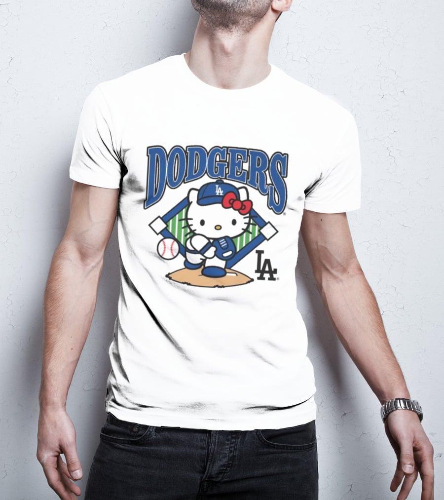 Dodgers Hello Kitty LA Baseball Homage T-Shirt