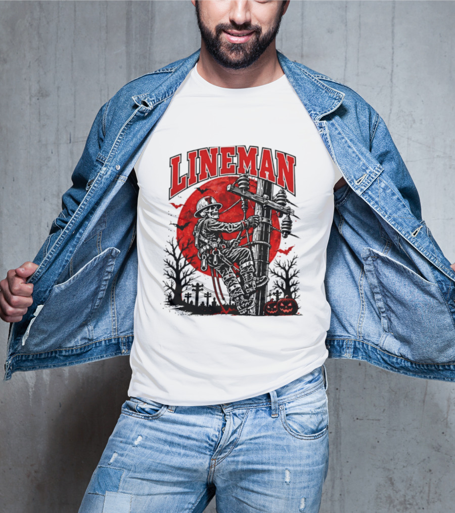 Texas Tech Red Raiders Lineman Halloween Skeleton Scene 2026 T-Shirt