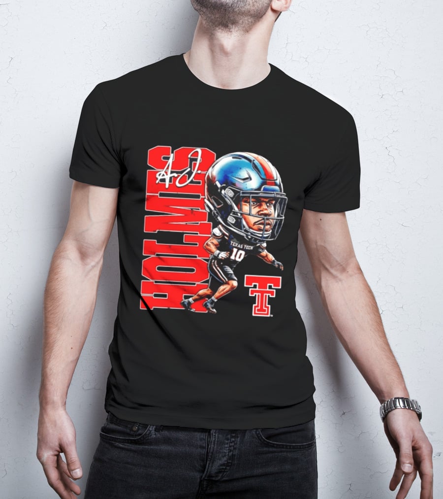 A.J. Holmes Jr Texas Tech Red Raiders Football FT NCAA Bobble Head T-Shirt