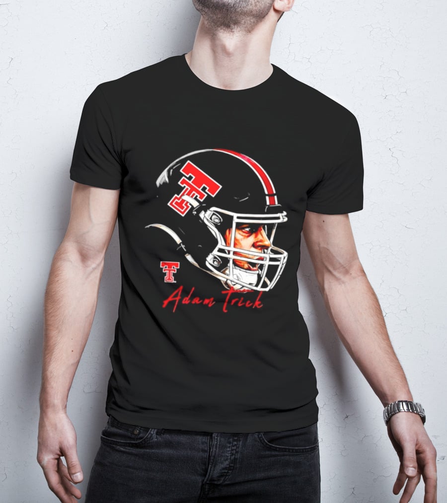 Adam Trick Texas Tech Red Raiders Football Helmet NCAA Game Face T-Shirt