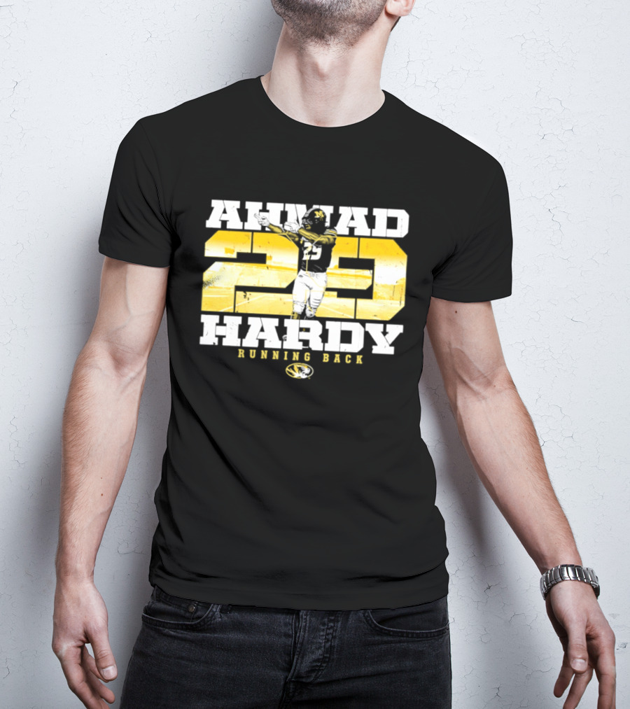 Ahmad 20 Hardy Running Back Missouri Tigers Football NCAA T-Shirt