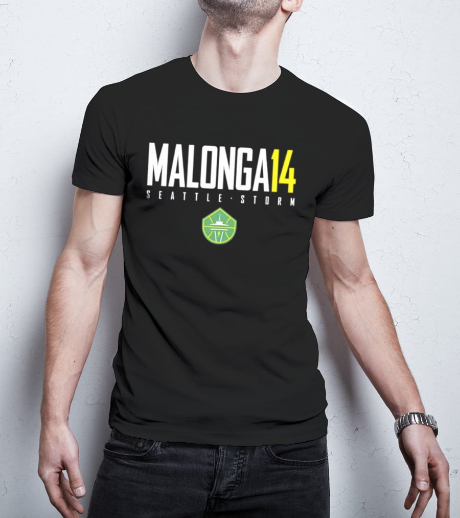 Dominique Malonga 14 Seattle Storm WNBA Basketball Player Name Number T-Shirt