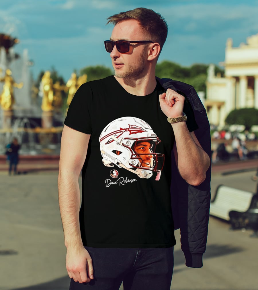 Duce Robinson Florida State Seminoles Football NCAA Game Face Helmet T-Shirt
