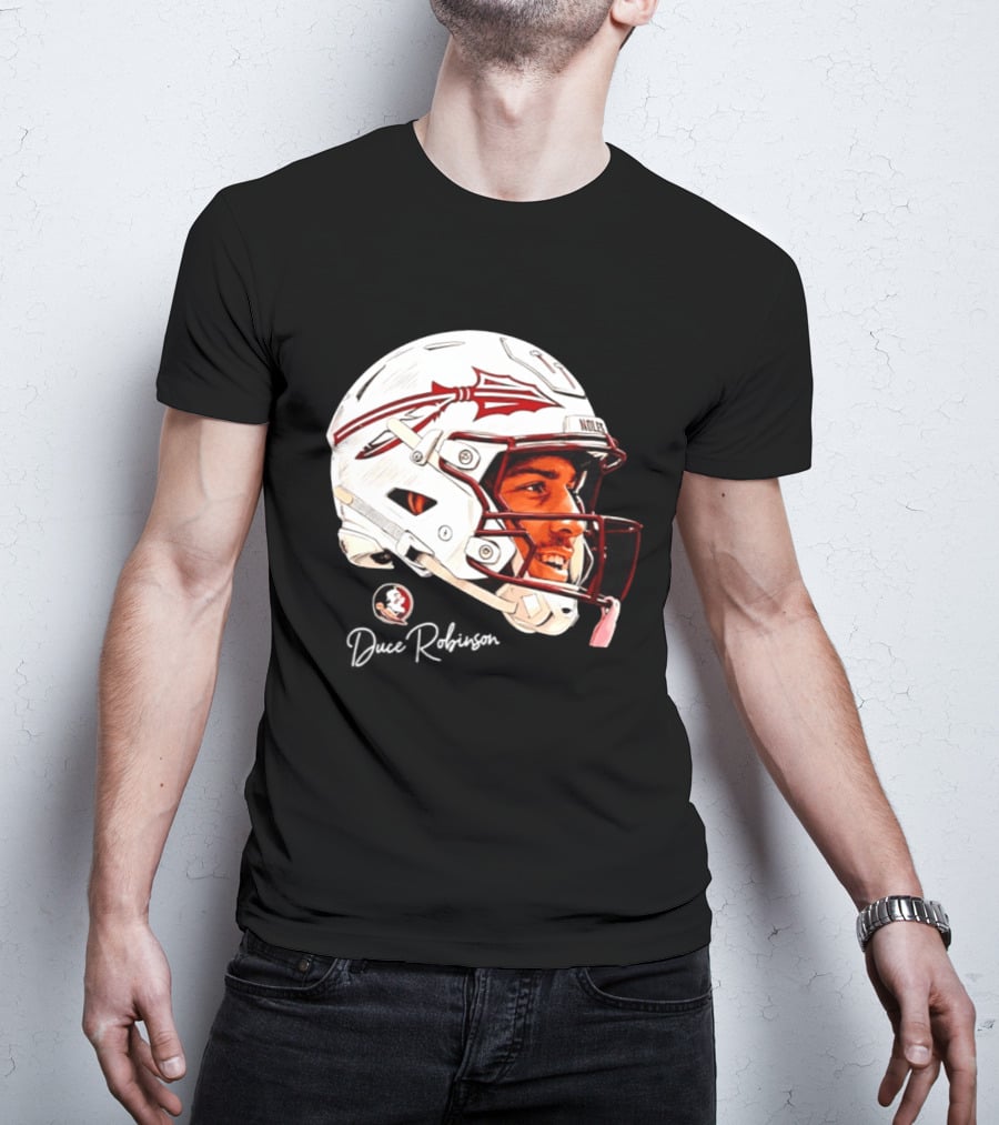 Duce Robinson Florida State Seminoles Football NCAA Game Face Helmet T-Shirt