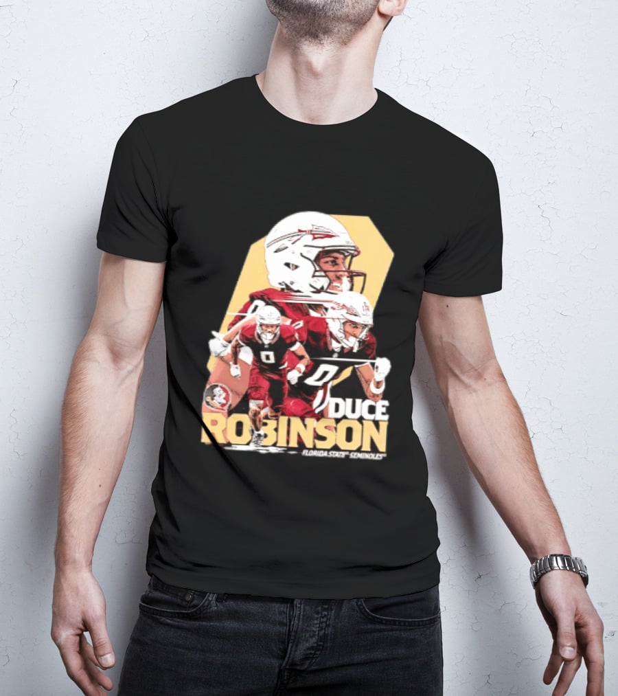 Duce Robinson Florida State Seminoles Football NCAA Player Action Montage T-Shirt