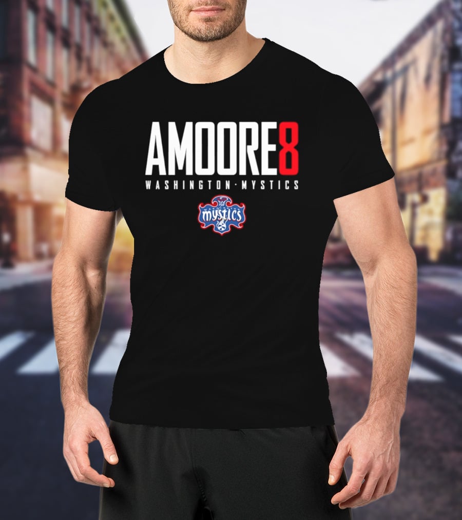 Amoore 8 Washington Mystics WNBA Mystics T-Shirt