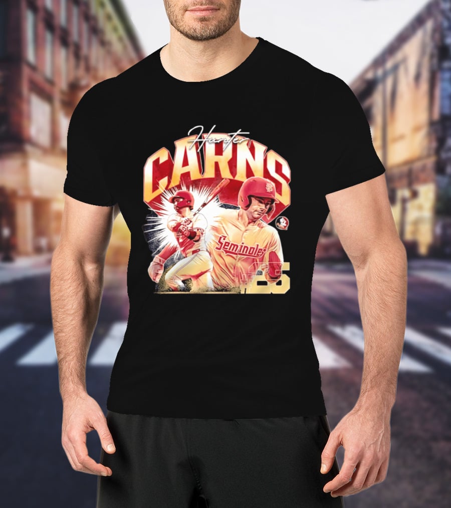 Hunter Carns Seminoles Baseball Florida State NCAA Player 25 T-Shirt